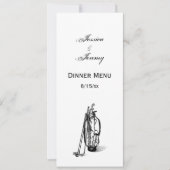 ゴルフバッグゴルフクラブブラック 招待状 (正面)