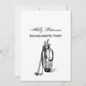 ゴルフバッグゴルフクラブブラック 招待状 (正面)