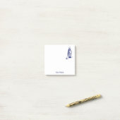 ゴルフバッグゴルフクラブブルー ポストイット (デスク上)