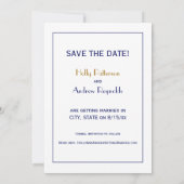 ゴルフバッグゴルフクラブブルー 招待状 (裏面)