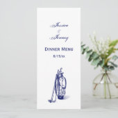 ゴルフバッグゴルフクラブブルー 招待状 (スタンド正面)