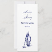 ゴルフバッグゴルフクラブブルー 招待状 (正面)