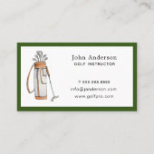 ゴルフバッグゴルフプロまたはインストラクター名刺 名刺 (正面)