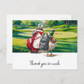 ゴルフバッグサンキューカードゴルフコース水彩 ポストカード (正面/裏面)