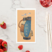 ゴルフバッグデザインゲストタオルナプキンス (インサイチュ)