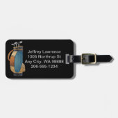 ゴルフバッグデザインラゲージタグ ラゲッジタグ (正面横)