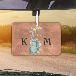 ゴルフバッグモノグラパーソナライズされたムモダンゴルファー カーエアーフレッシュナー