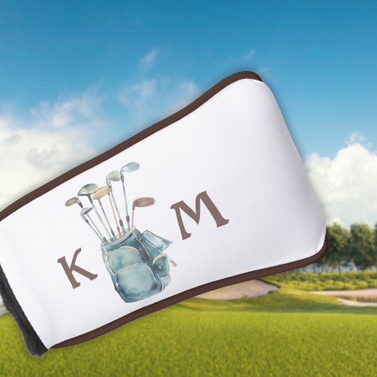 ゴルフバッグモノグラムパーソナライズモダンパタカジュアルー ゴルフヘッドカバー