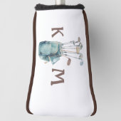 ゴルフバッグモノグラムパーソナライズモダンパタカジュアルー ゴルフヘッドカバー (回転90)