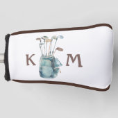 ゴルフバッグモノグラムパーソナライズモダンパタカジュアルー ゴルフヘッドカバー (正面)