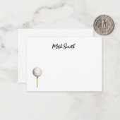 ゴルフバッグ及びゴルファーの名称付き旗 ノートカード (正面/裏面インサイチュ)