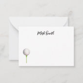 ゴルフバッグ及びゴルファーの名称付き旗 ノートカード (正面)