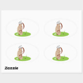 ゴルフバッグ&ボール 楕円形シール (シート)