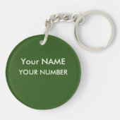 ゴルフバッグIDラベル又はパーソナライズされた文字キーチェーン キーホルダー (裏面)