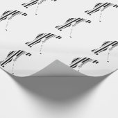 ゴルフバーコードゴルファーゴルフ競技パターンデザイン ラッピングペーパー (角)