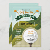 ゴルフバースデーパーティーエイジゴルファー招待状 招待状 (正面/裏面)