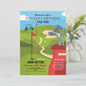 ゴルフバースデーパーティーエイジゴルファー招待状 招待状 (スタンド正面)