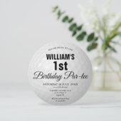 ゴルフバースデーパーティーゴルフボールフォト 招待状 (スタンド正面)