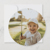 ゴルフバースデーパーティーゴルフボールフォト 招待状 (裏面)