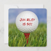 ゴルフバースデーパーティー招待状 招待状 (正面)