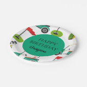 ゴルフバースデーパーティー紙プレート ペーパープレート (アングル)