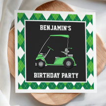 ゴルフバースデーパーティー紙