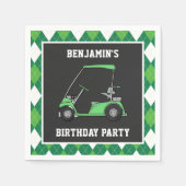 ゴルフバースデーパーティー紙 スタンダードカクテルナプキン (正面)