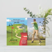 ゴルフバースデーパーティーAny Age Golfing Photo 招待状 (スタンド正面)