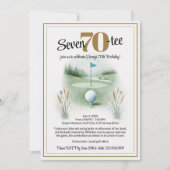 ゴルフバースデーパーティ招待状70位 招待状 (正面)