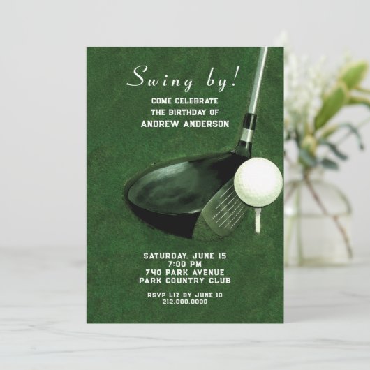 ゴルフバースデーパーティ招待状 招待状 (スタンド正面)