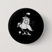 ゴルフバーディおもしろいバード動物ユーモアゴルフ 缶バッジ (正面)
