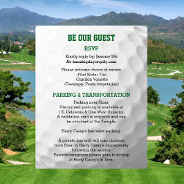 ゴルフバー（ユダヤ教の）バル・ミツバーゲスト情報カード 案内状