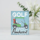 ゴルフパインハースト – レトロヴィンテージトラベル ポストカード (スタンド正面)