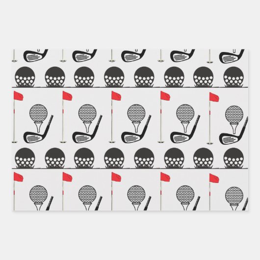 ゴルフパタン包み紙 ラッピングペーパーシート (正面3)