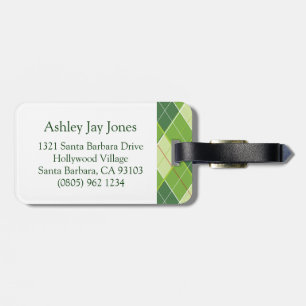 ゴルフパターアーガイルンティーグリーン荷物タグ ラゲッジタグ