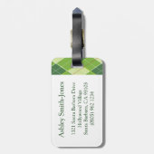 ゴルフパターアーガイルンティー&ゴルフボールラゲージタグ ラゲッジタグ (裏面縦)