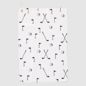 ゴルフパターミニマルンボール旗クラブゴルファーのギフト ゴルフタオル (正面)