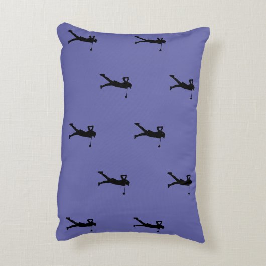 ゴルフパターモノグラムのンゴルフスポーツペリウィンクル アクセントクッション (裏面(縦))