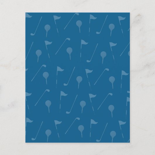 ゴルフパターンスクラップブック紙 – ブルーゴルフパターン (正面)