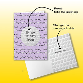 ゴルフパターン名前をカスタムする誕生日 カード