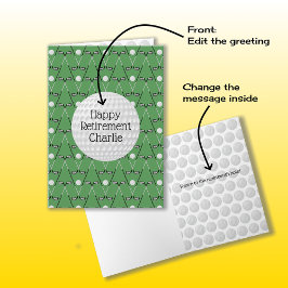 ゴルフパターン名前をカスタムする退職 カード