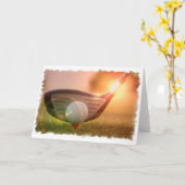 ゴルフパター用挨拶カード カード (黄色い花)