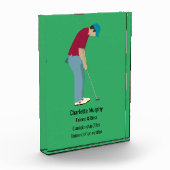 ゴルフパッティング賞/トロフィー フォトブロック (左)