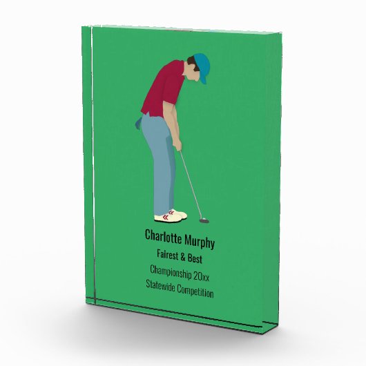 ゴルフパッティング賞/トロフィー フォトブロック (右)