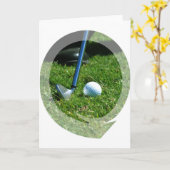 ゴルフパットグリーティングカード カード (黄色い花)