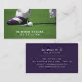 ゴルフパット、ゴルフクラブ、ゴルファー、ゴルフコーチ 名刺 (正面/裏面)