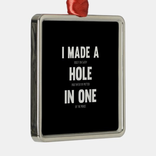 ゴルフパパとスポーツを一つおもしろいに穴を開けた メタルオーナメント (右)