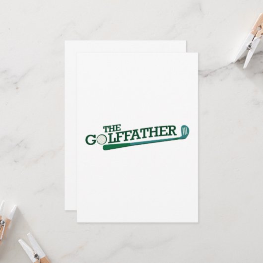 ゴルフパパのおもしろいな父の日のギフト カード (正面/裏面インサイチュ)