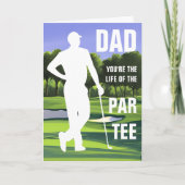 ゴルフパパのためのパーティー Tee 面白い父の日 サンキューカード (正面)