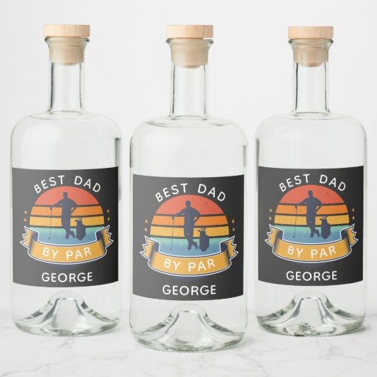 ゴルフパパファーザーズデイアウトドアスポーツガグ リキュールボトルラベル (ボトル)